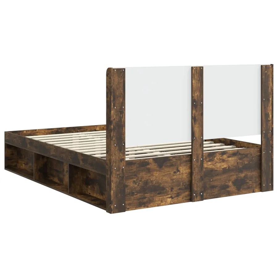 Cadre de lit avec rangement et tête de lit 2 pc - 7