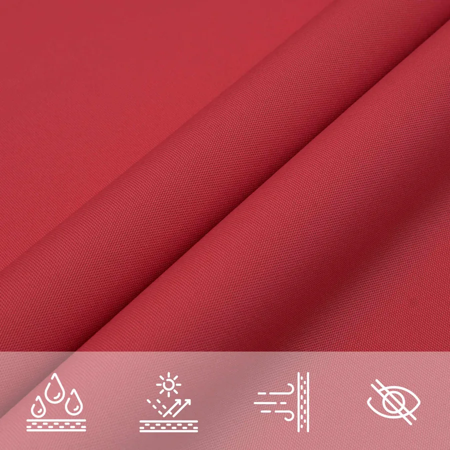 Voile d'ombre Rouge 6 x 2,5 m 100 % polyester Oxford - 6