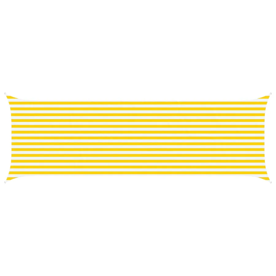 Voile d'ombre Jaune et blanc 6 x 2 m 100 % polyester Oxford - 2