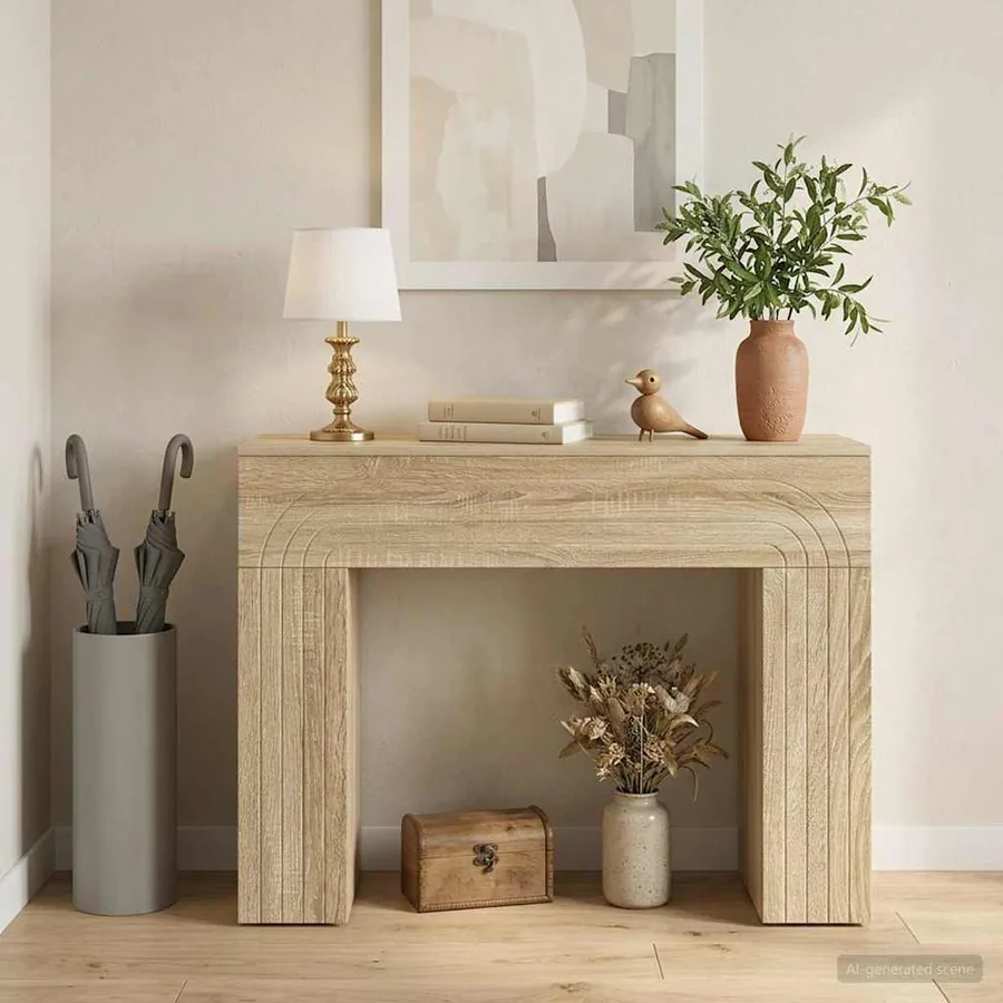 Table basse Chêne Sonoma 102 x 35 x 75 cm Bois d'ingénierie - 4