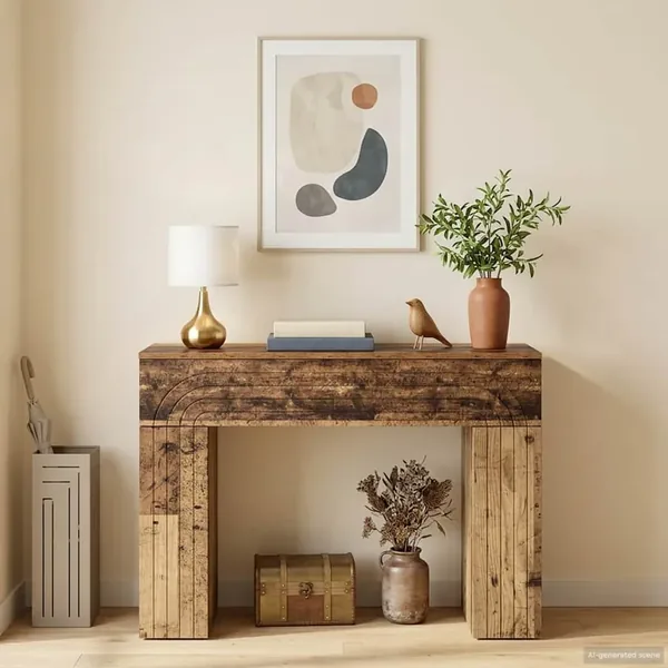 Table basse Bois ancien 102 x 35 x 75 cm Bois d'ingénierie
