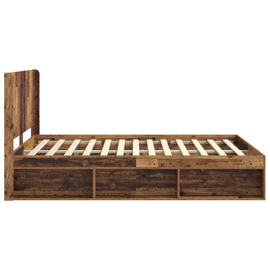 Cadre de lit avec rangement et tête de lit 2 pc - 6
