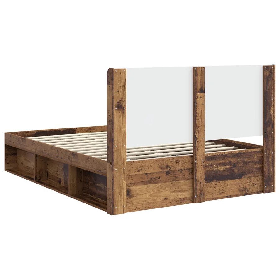 Cadre de lit avec rangement et tête de lit 2 pc - 7