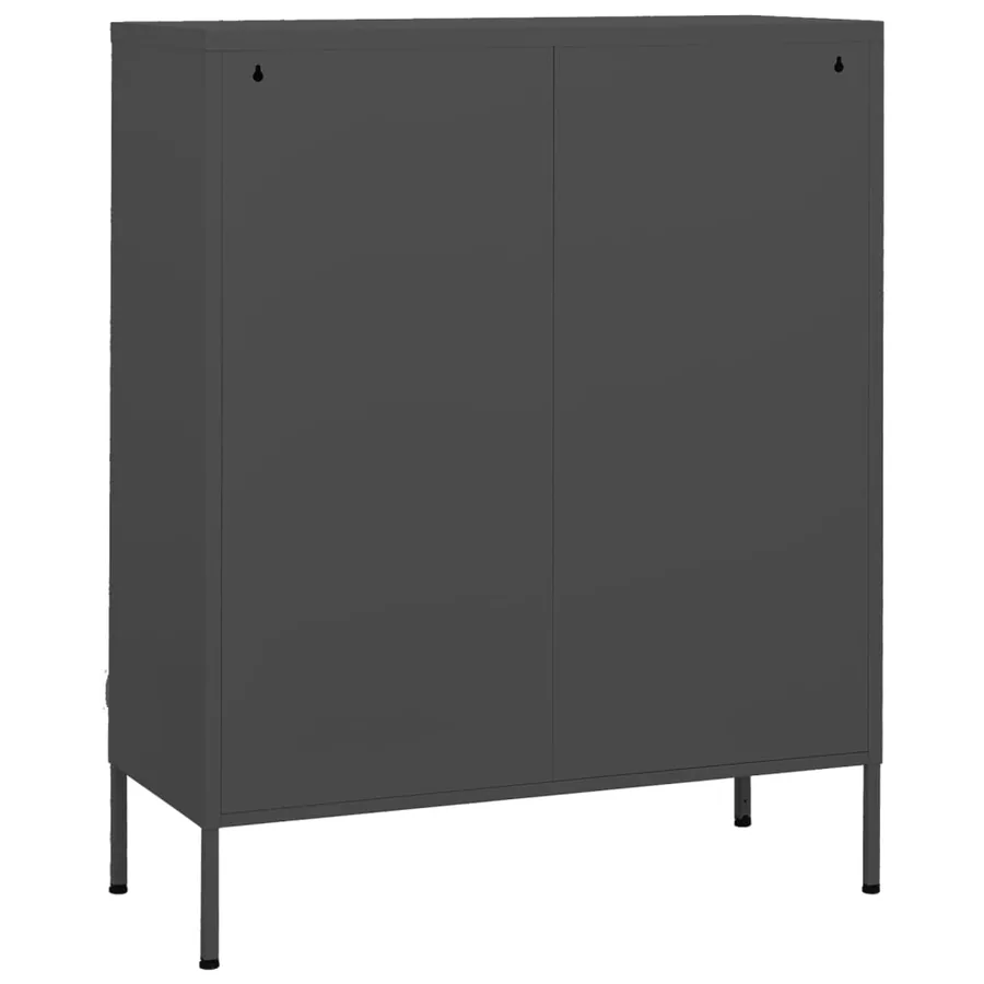 Armoire de rangement Anthracite 80x35x101,5 cm Acier - 5
