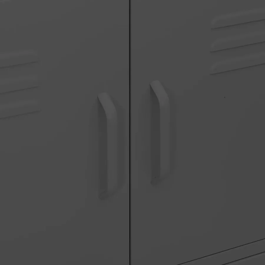 Armoire de rangement Anthracite 80x35x101,5 cm Acier - 7