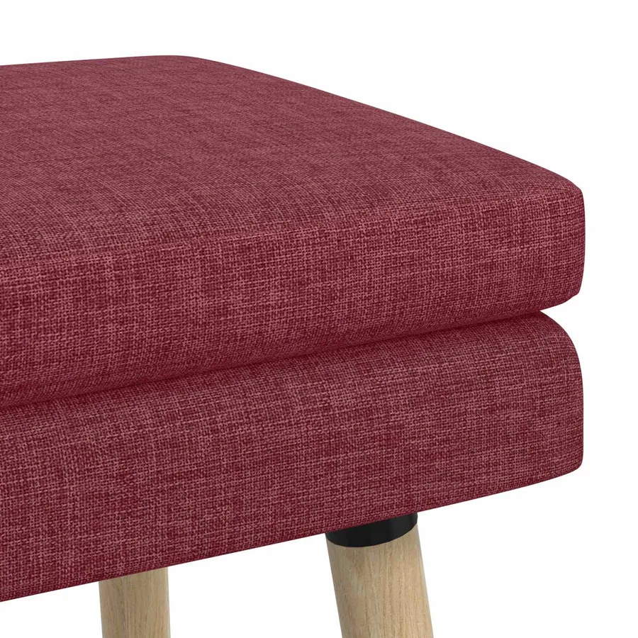 Banc à double couche Bordeaux 80 x 40 x 47 cm Tissu - 6
