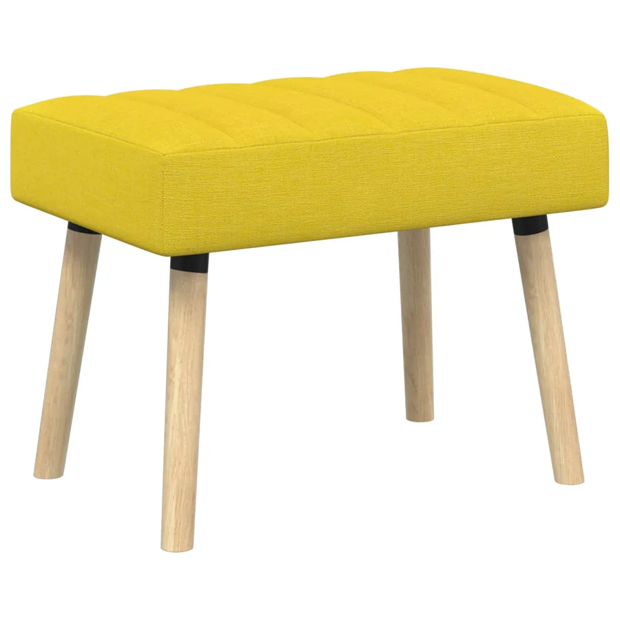 Banc capitonné canal Jaune clair 60 x 40 x 45 cm Tissu - 2