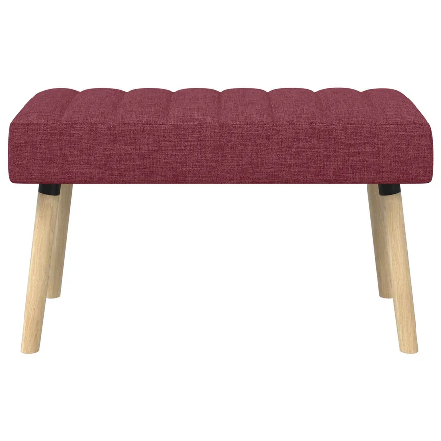 Banc capitonné canal Bordeaux 80 x 40 x 46 cm Tissu - 5