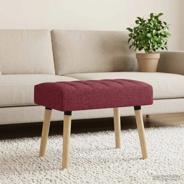 Banc capitonné canal Bordeaux 60 x 40 x 45 cm Tissu