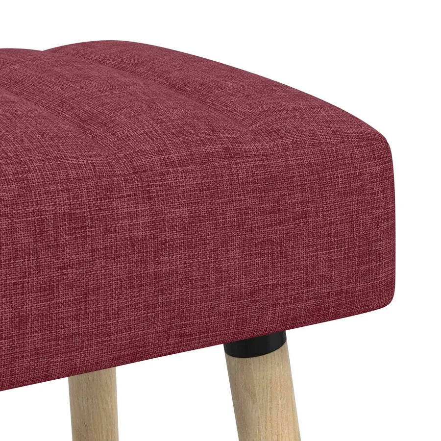 Banc capitonné canal Bordeaux 60 x 40 x 45 cm Tissu - 6