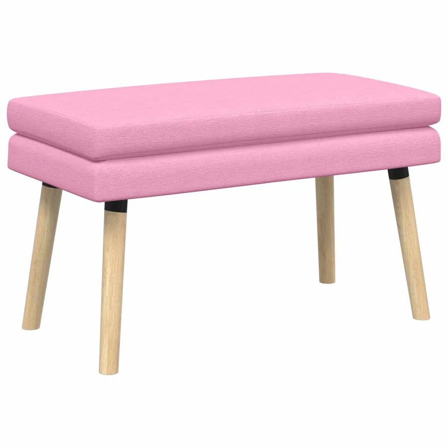 Banc à double couche Rose 80 x 40 x 47 cm Tissu - 2