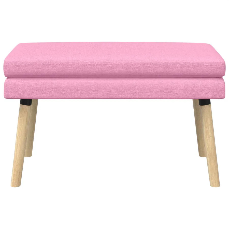 Banc à double couche Rose 80 x 40 x 47 cm Tissu - 5