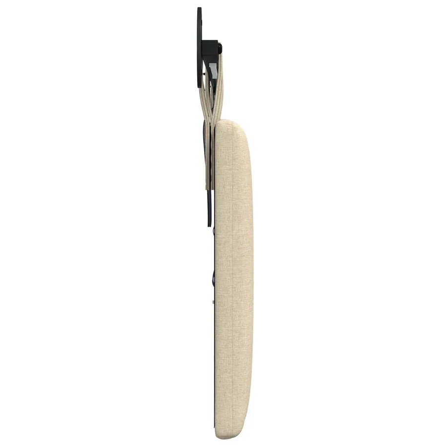 Tête de lit suspendue Avec lumière LED Crème Tissu - 6