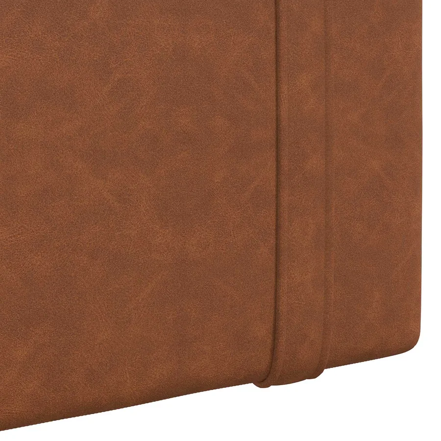 Tête de lit suspendue Avec lumière LED Marron PU antique - 9
