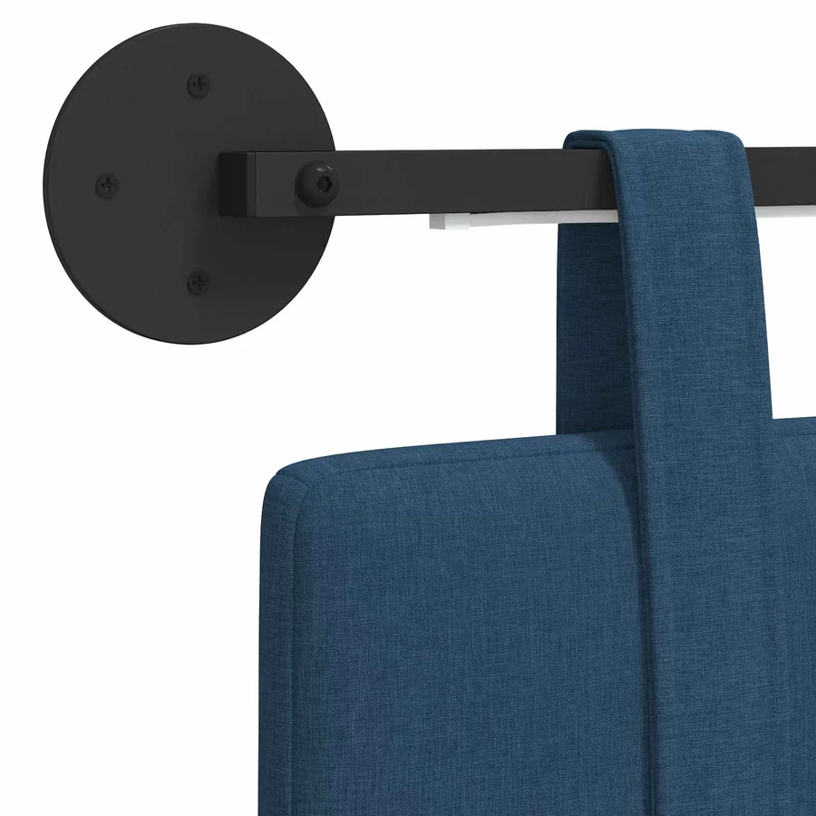 Tête de lit suspendue Avec lumière LED Bleu Tissu - 10