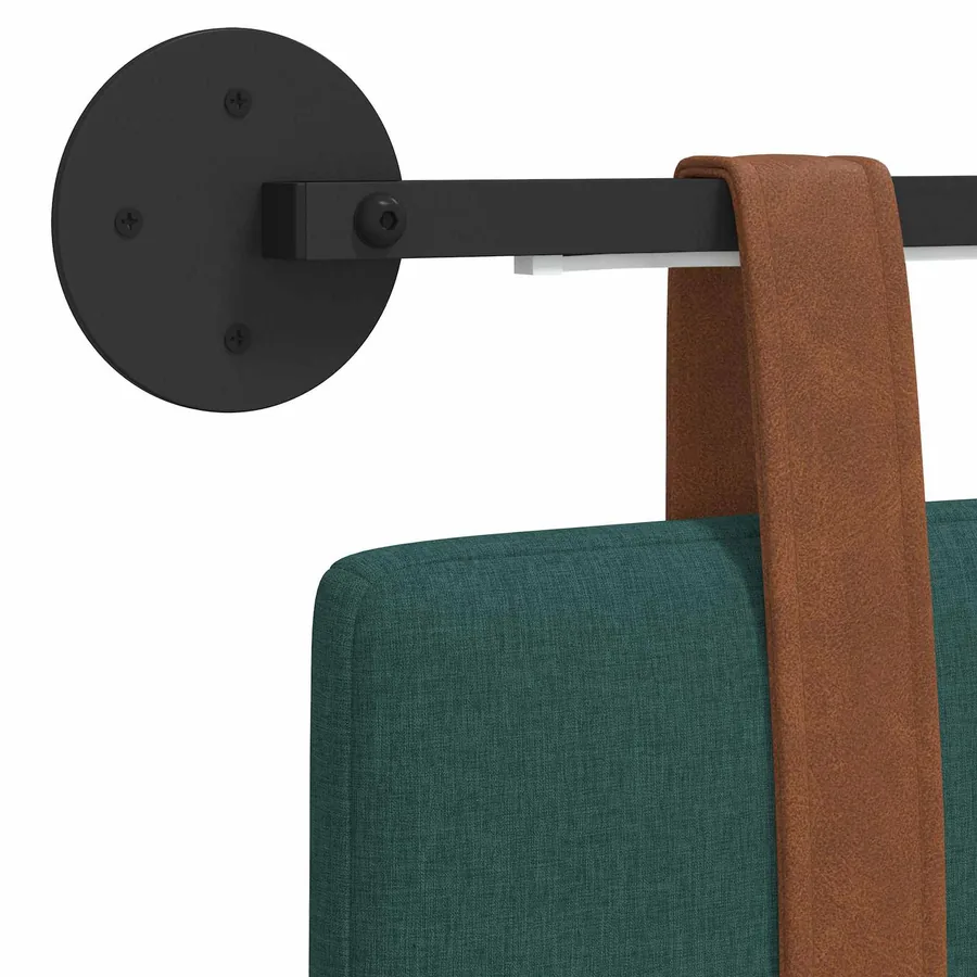 Tête de lit suspendue Avec lumière LED Vert foncé PU antique - 10