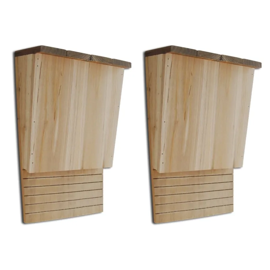 Maison pou chauve-souris 22 x 12 x 34 cm Ensemble de 2