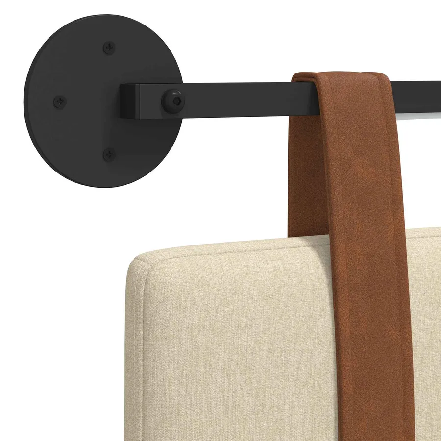 Tête de lit suspendue Avec lumière LED Crème PU antique - 10
