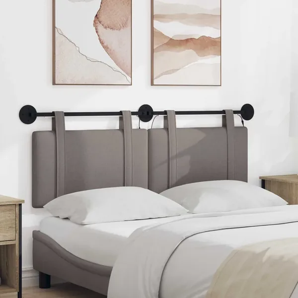 Tête de lit suspendue Avec lumière LED Taupe Tissu