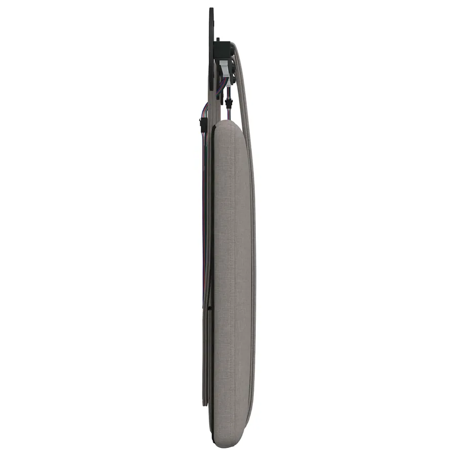 Tête de lit suspendue Avec lumière LED Taupe Tissu - 7