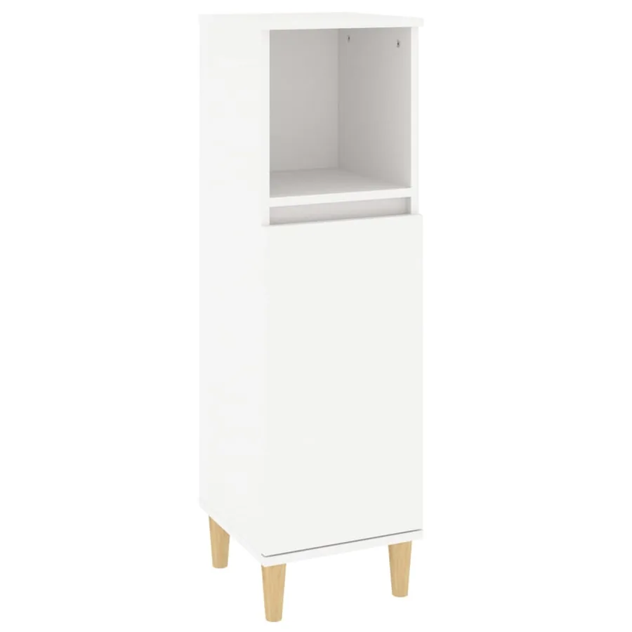 Ensemble d'armoires salle de bain 3 pcs blanc bois d'ingénierie - 7