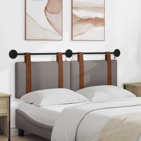 Tête de lit suspendue Avec lumière LED Taupe PU antique