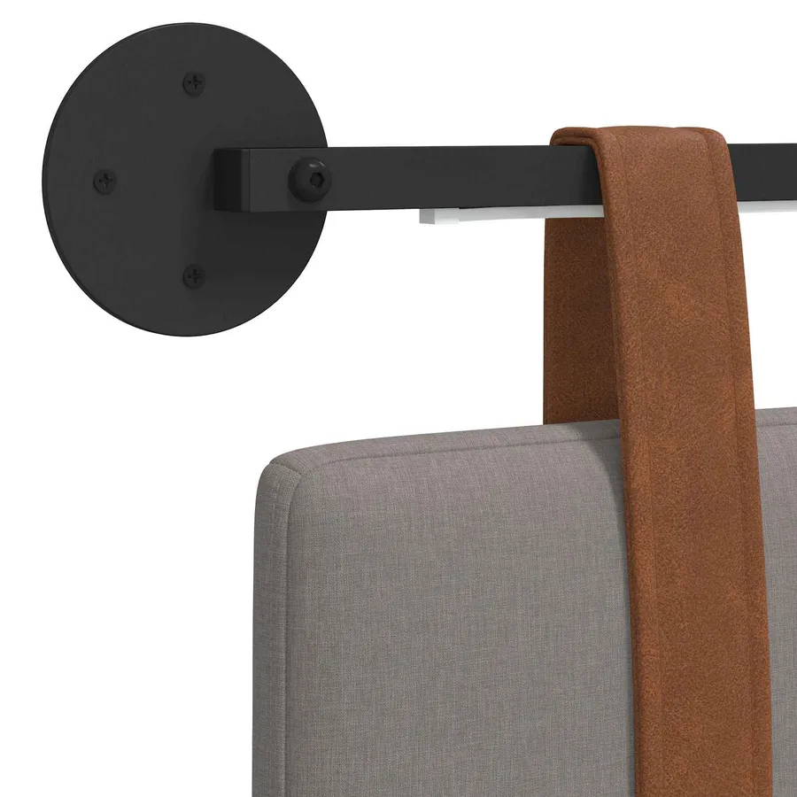 Tête de lit suspendue Avec lumière LED Taupe PU antique - 10
