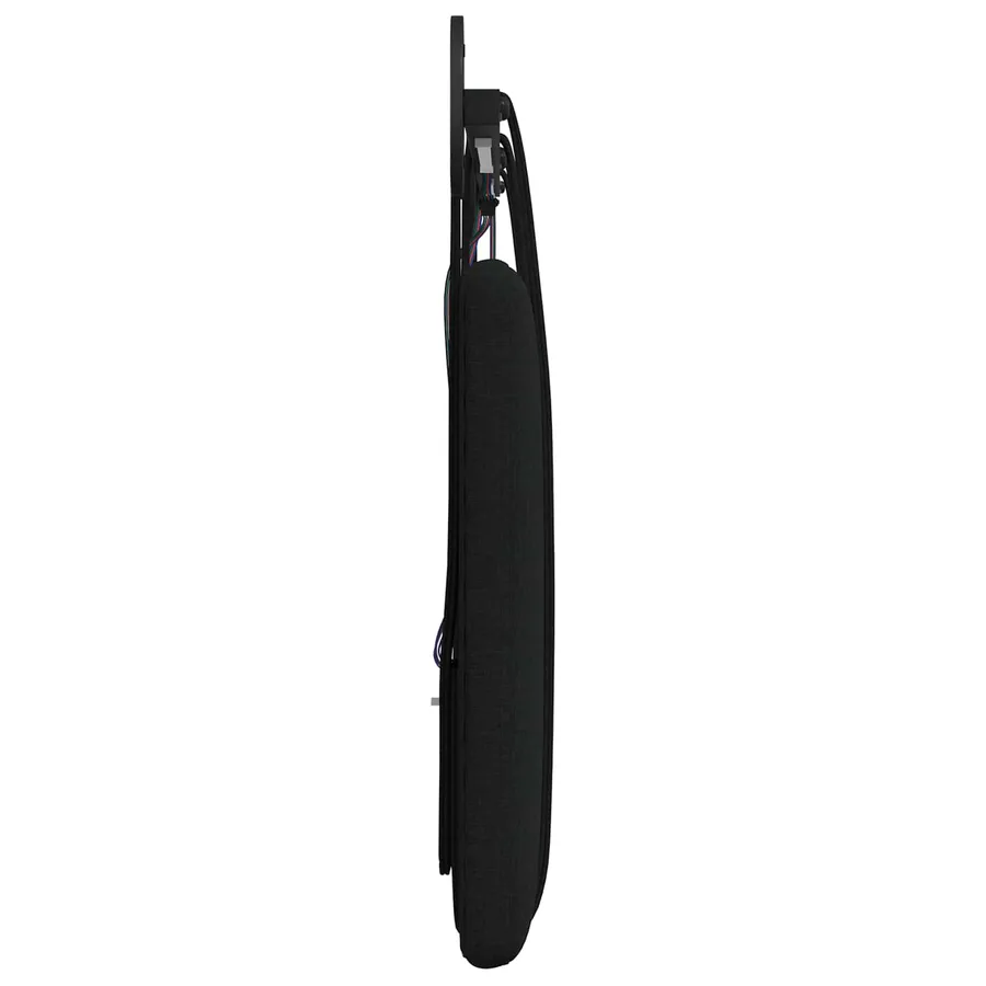 Tête de lit suspendue Avec lumière LED Noir Tissu - 7
