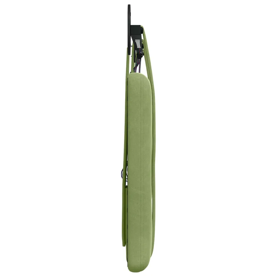 Tête de lit suspendue Avec lumière LED Vert clair Velours - 7