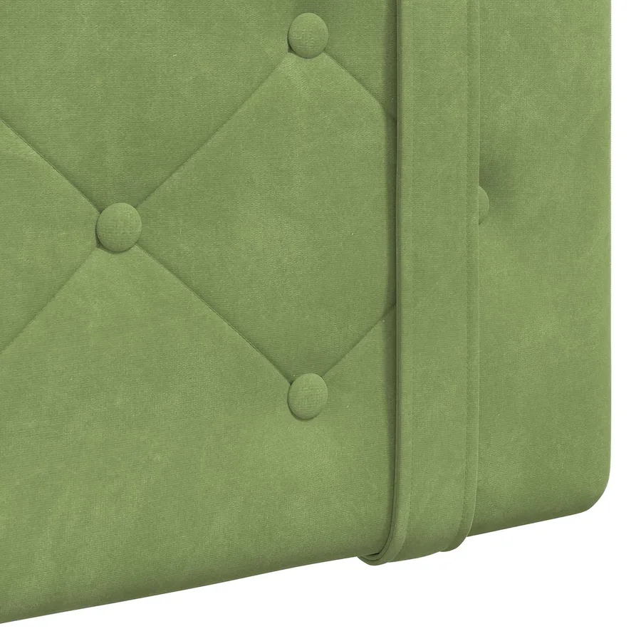 Tête de lit suspendue Avec lumière LED Vert clair Velours - 9