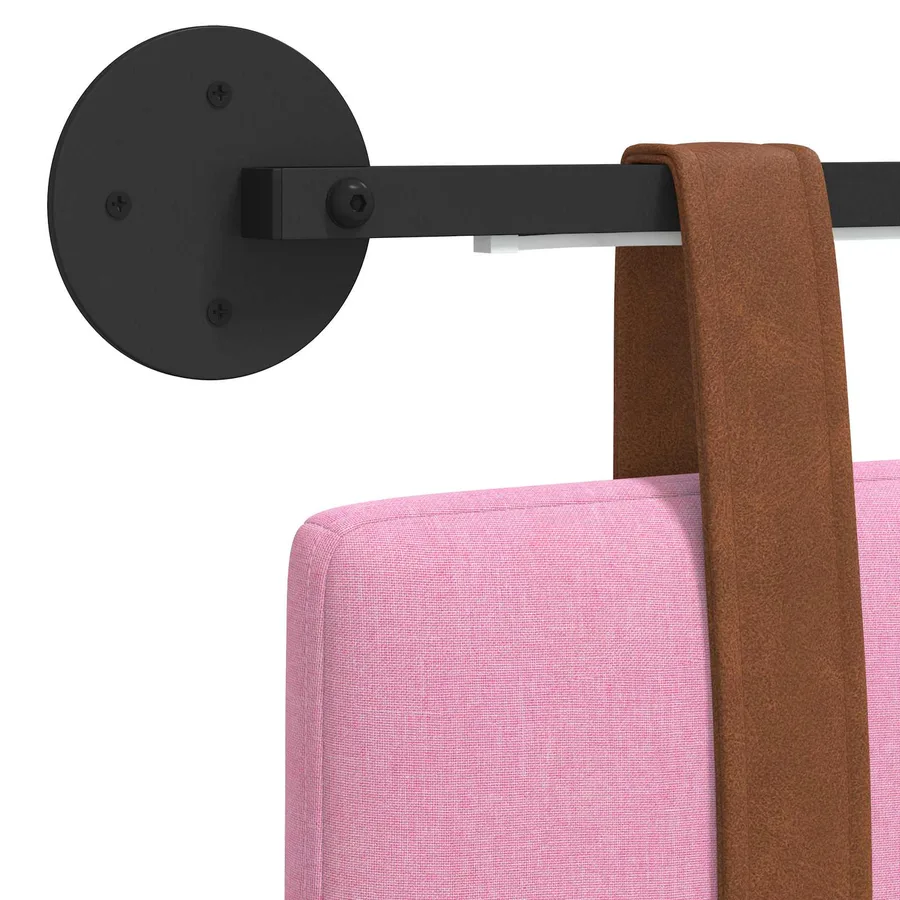 Tête de lit suspendue Avec lumière LED Rose PU antique - 8