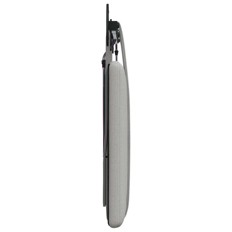 Tête de lit suspendue Gris nuage Tissu - 7
