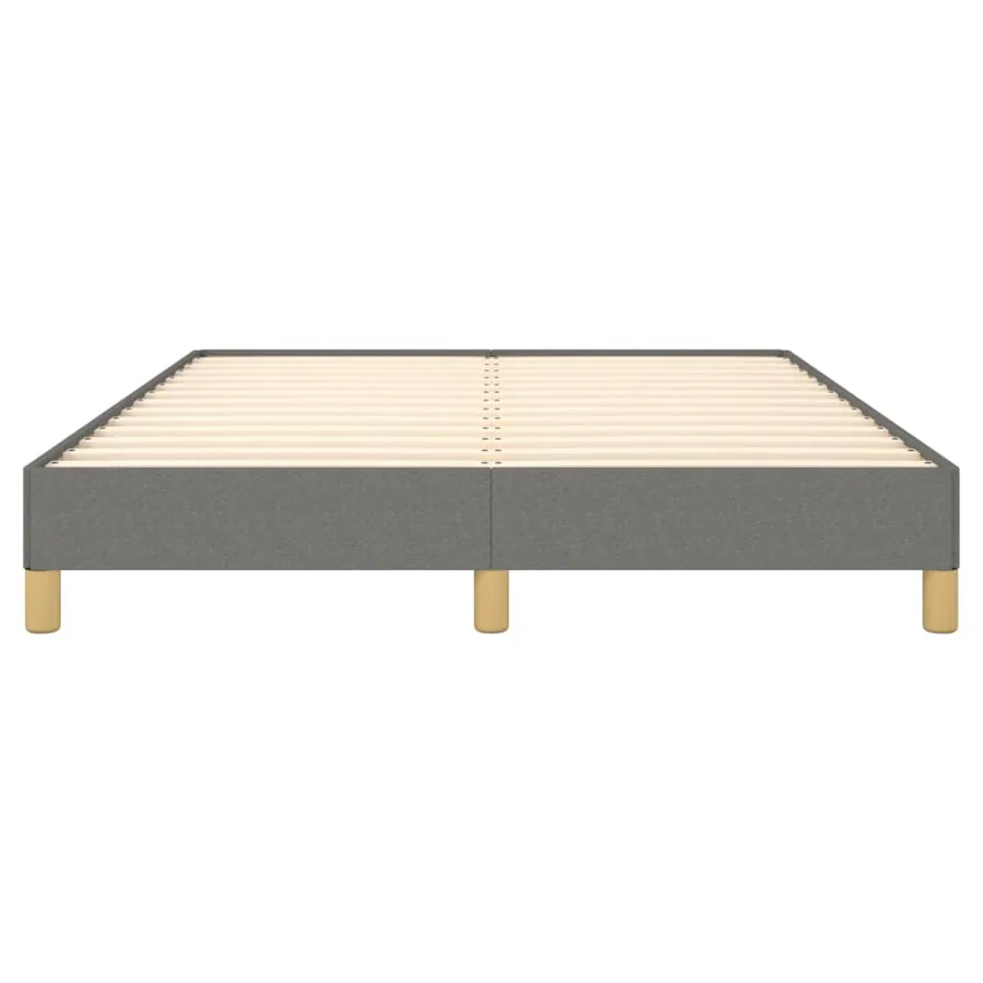 Cadre de lit sans matelas gris foncé 140x200 cm tissu - 5