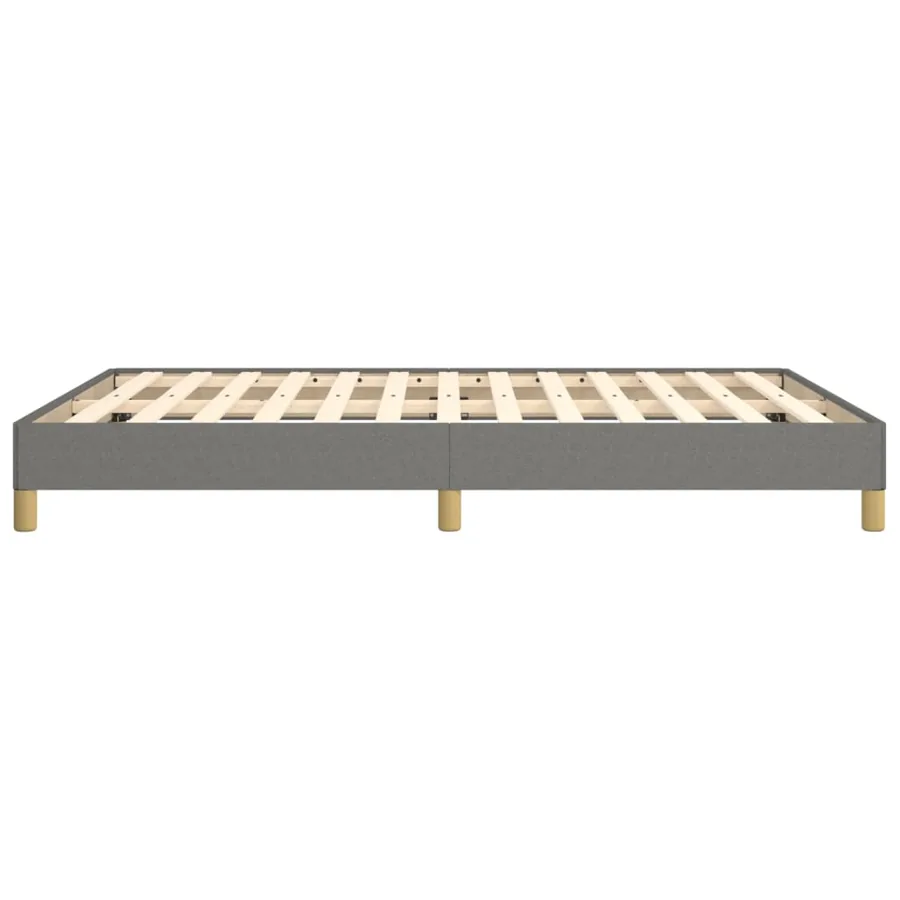 Cadre de lit sans matelas gris foncé 140x200 cm tissu - 6