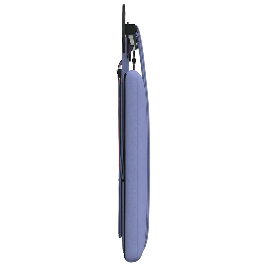 Tête de lit suspendue Avec lumière LED Bleu denim Tissu - 7