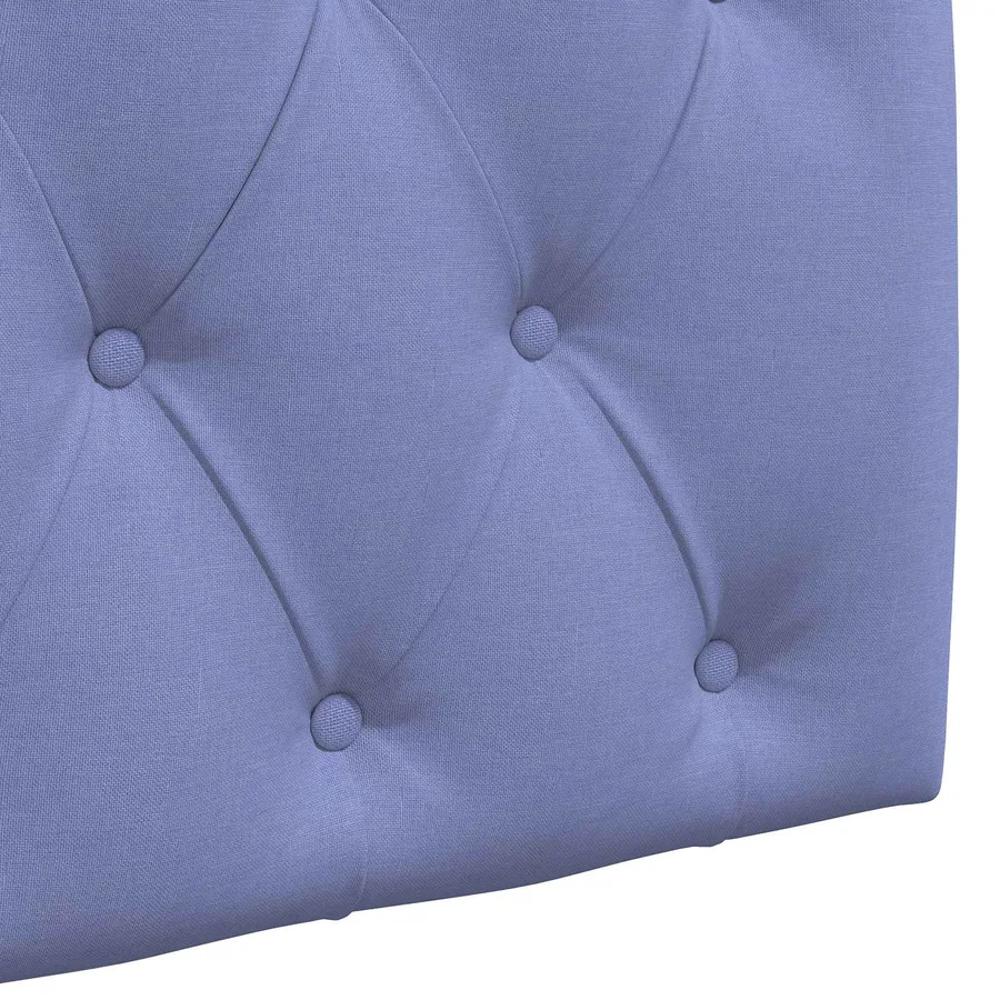 Tête de lit suspendue Avec lumière LED Bleu denim Tissu - 9