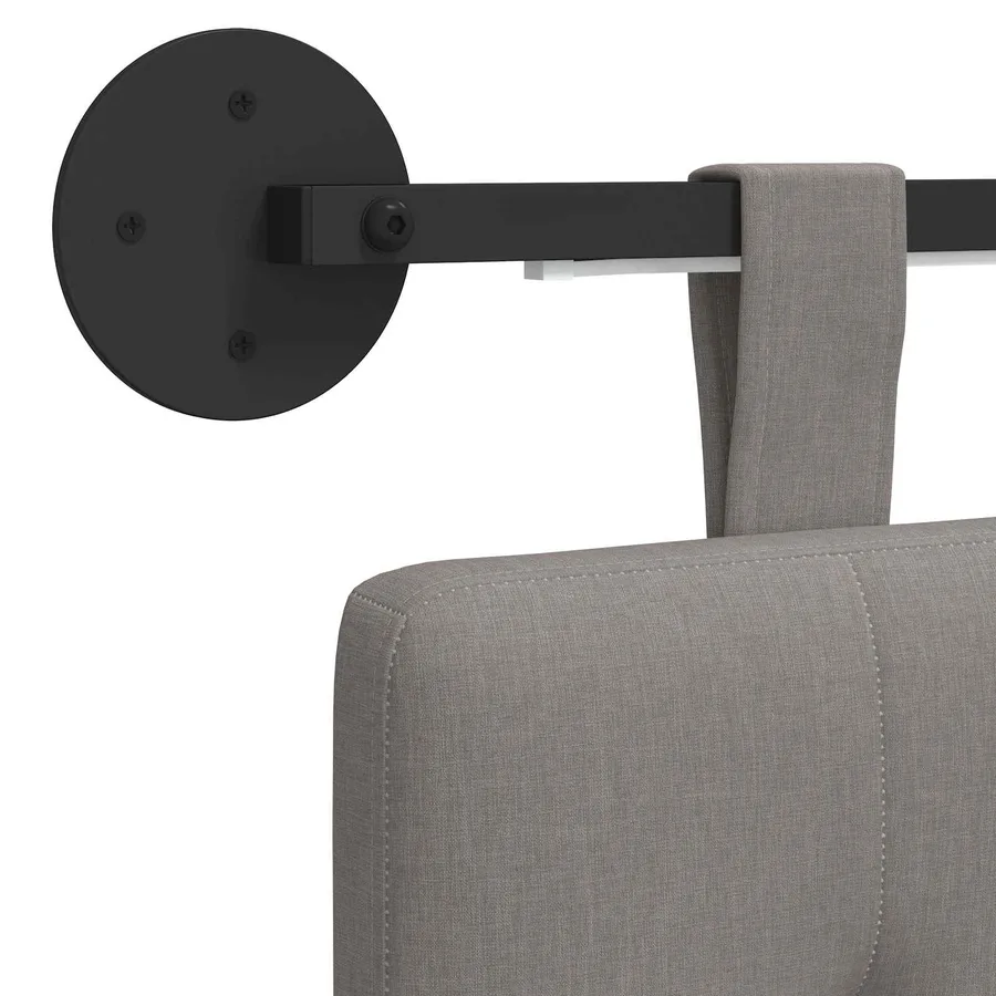 Tête de lit suspendue Avec lumière LED Taupe Tissu - 10