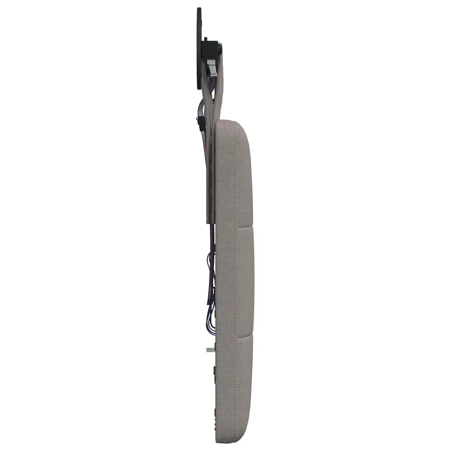 Tête de lit suspendue Avec lumière LED Taupe Tissu - 7