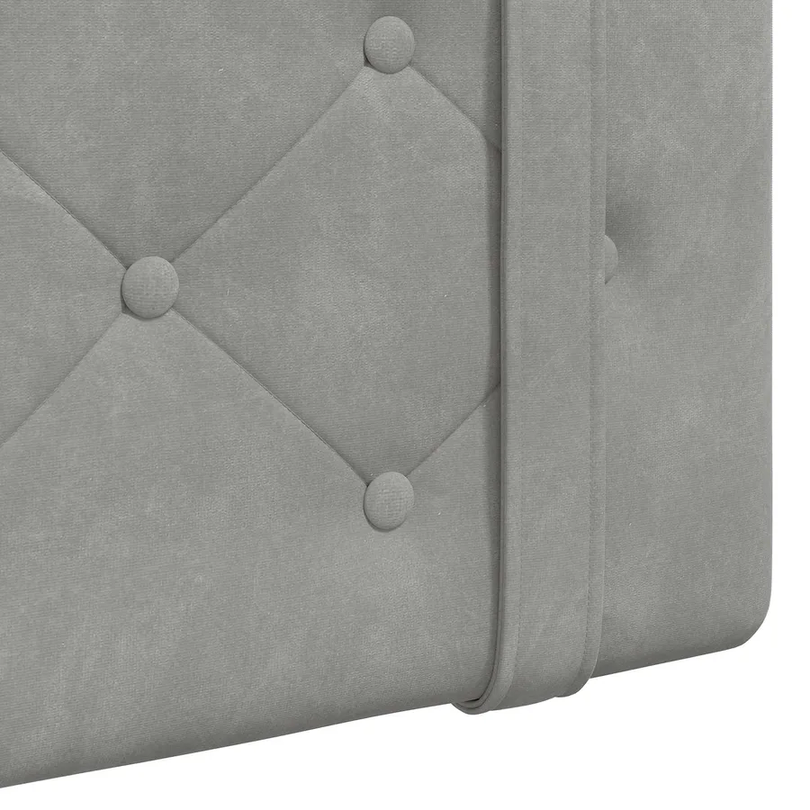 Tête de lit suspendue Avec lumière LED Gris clair Velours - 9