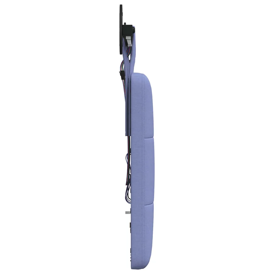 Tête de lit suspendue Avec lumière LED Bleu denim Tissu - 7