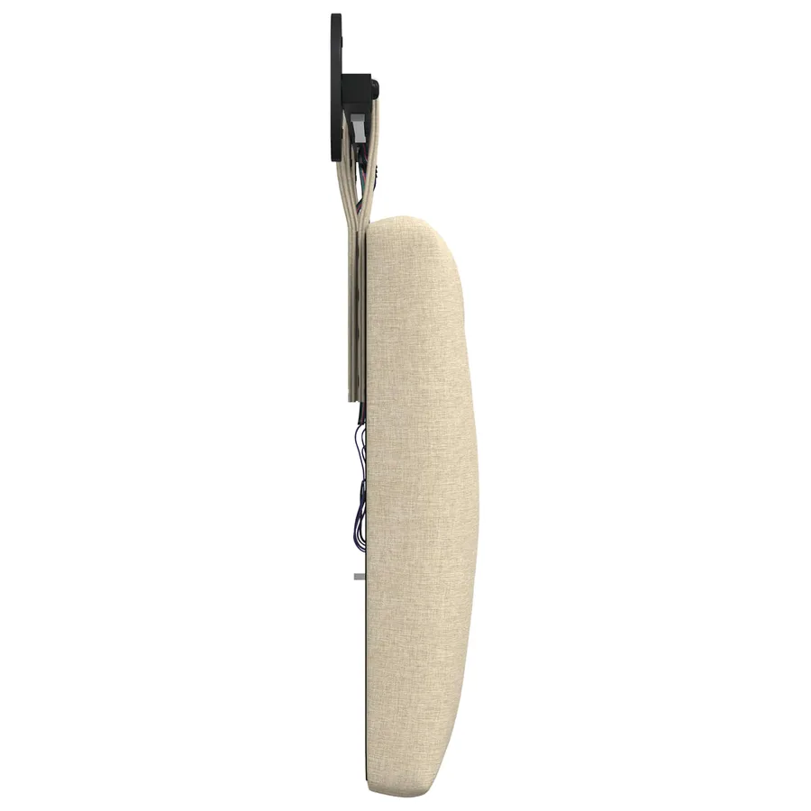 Tête de lit suspendue Avec lumière LED Crème Tissu - 7