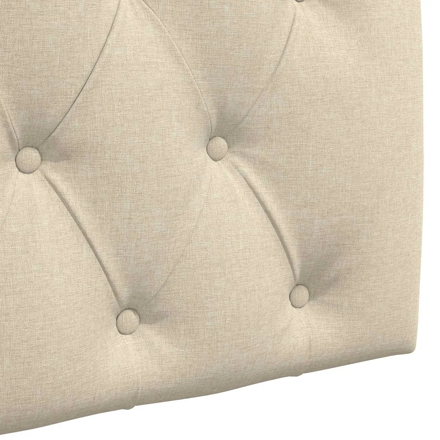 Tête de lit suspendue Avec lumière LED Crème Tissu - 9