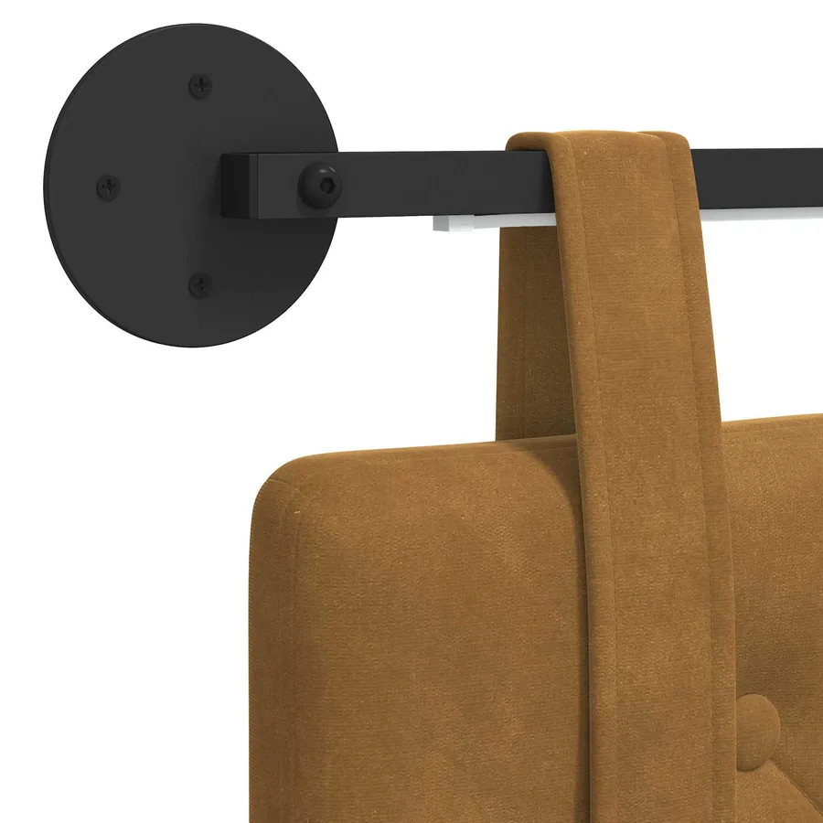 Tête de lit suspendue Avec lumière LED Marron Velours - 10