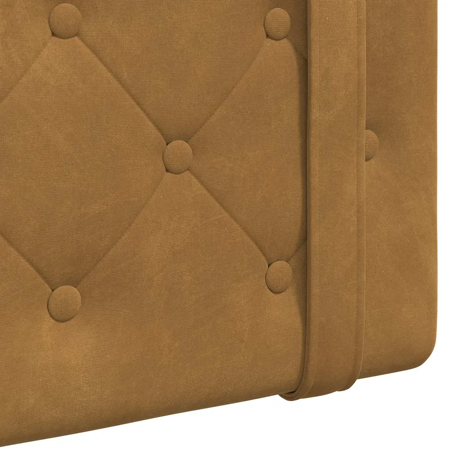 Tête de lit suspendue Avec lumière LED Marron Velours - 9