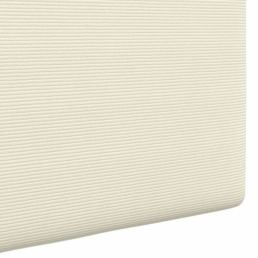 Tête de lit suspendue Crème Tissu en velours côtelé - 9