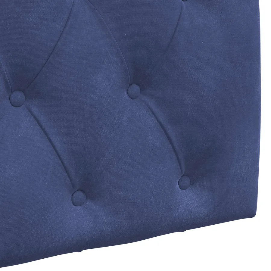 Tête de lit suspendue Avec lumière LED Bleu police Velours - 9