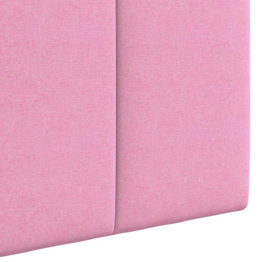 Tête de lit suspendue Avec lumière LED Rose Tissu - 9