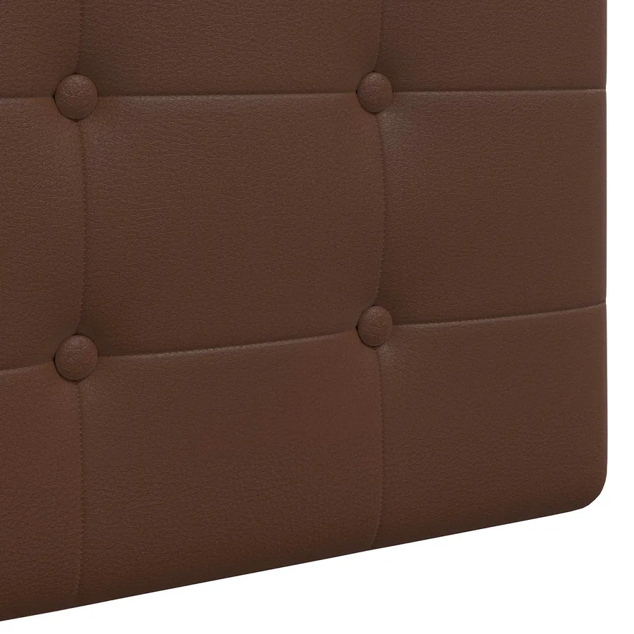 Tête de lit suspendue Avec lumière LED Marron Simili cuir - 9