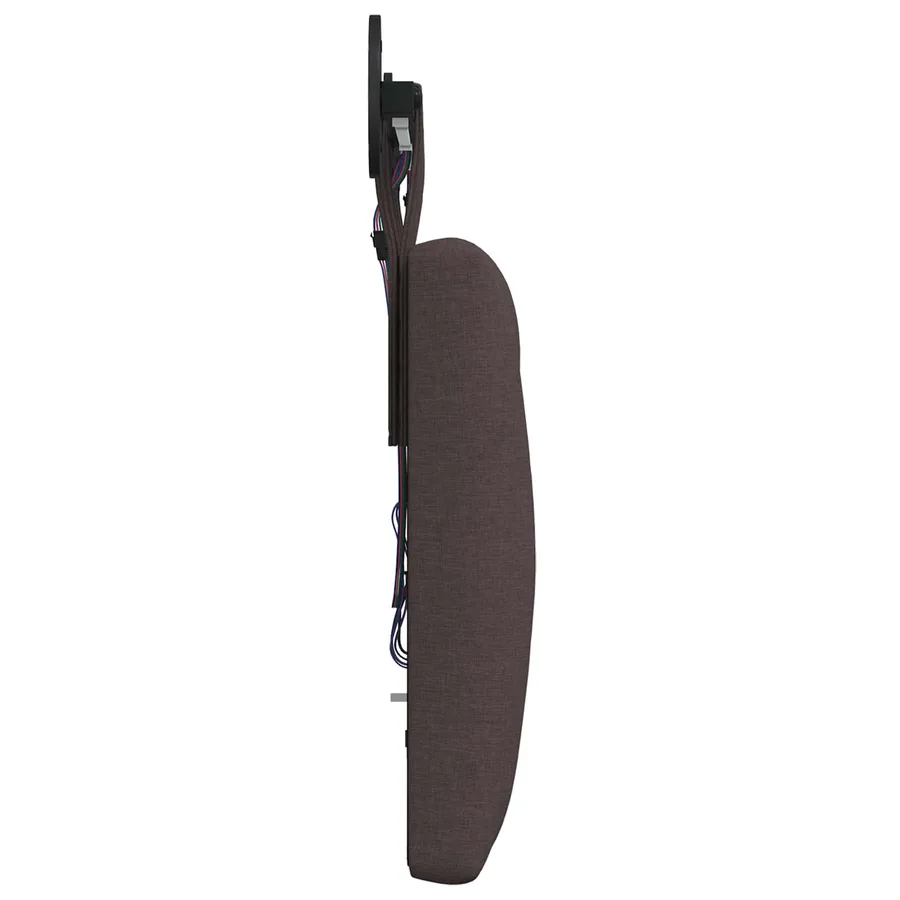 Tête de lit suspendue Avec lumière LED Marron foncé Tissu - 7