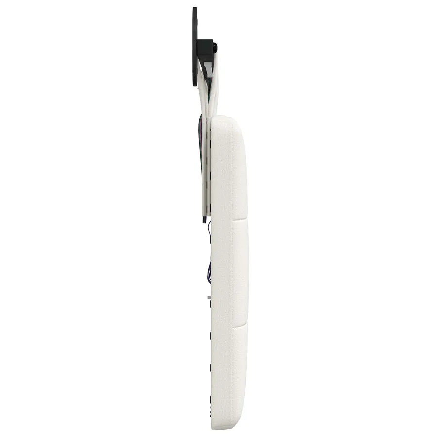 Tête de lit suspendue Avec lumière LED Blanc Simili cuir - 7
